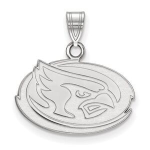 10k White Gold Iowa State Small Pendant